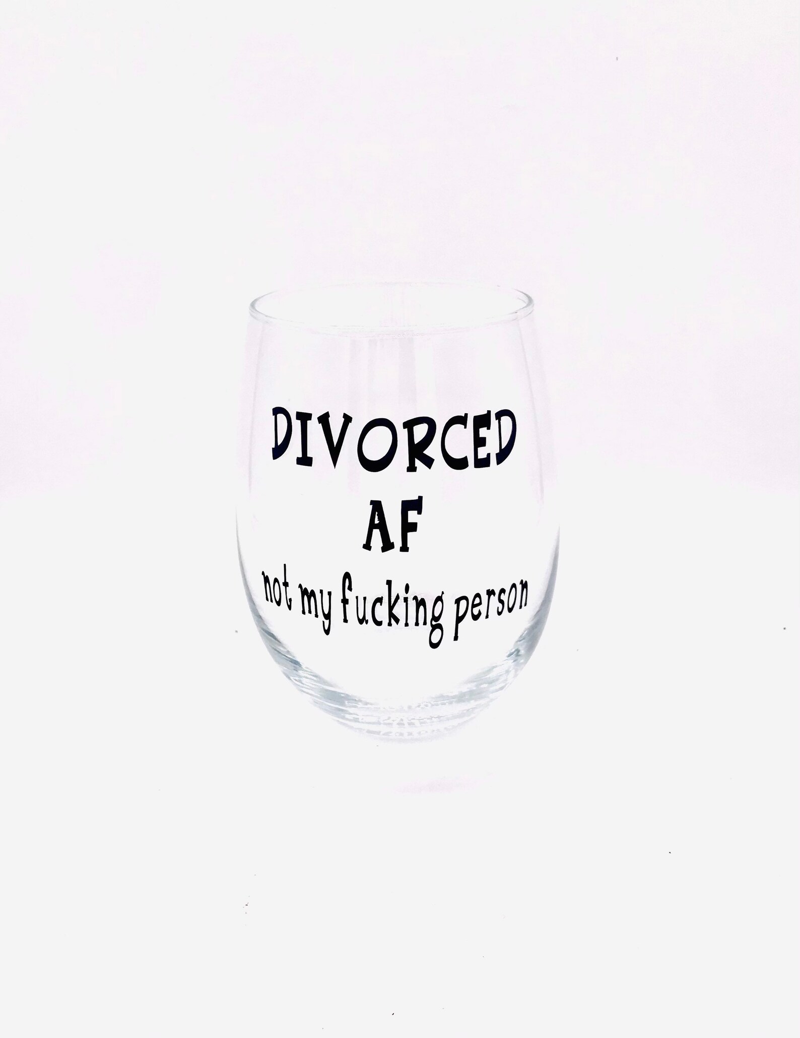 Divorced af wine glass divorced life divorce gifts funny Etsy