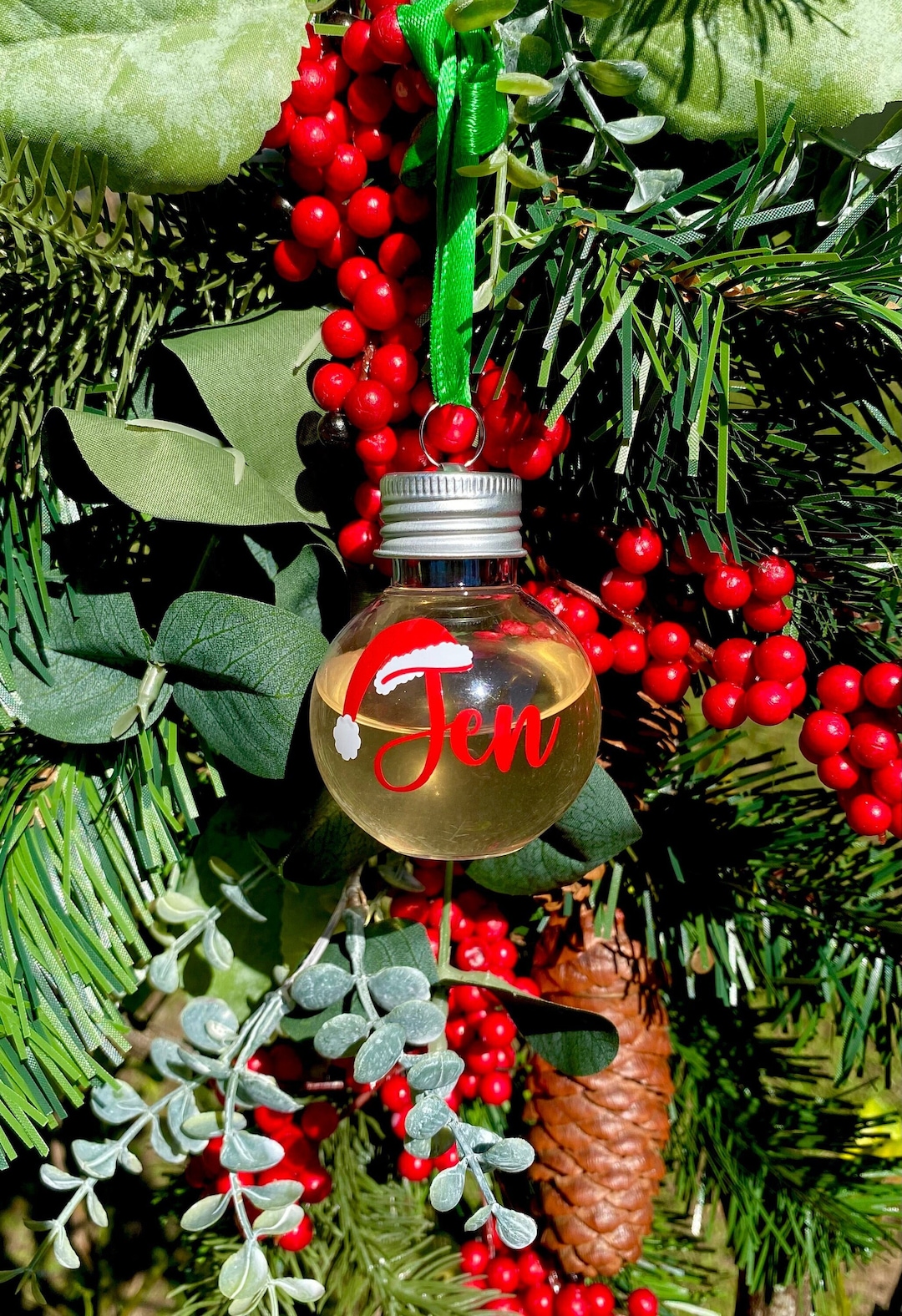 Christmas Booze Balls, Christmas Party Favors, Booze Ornaments