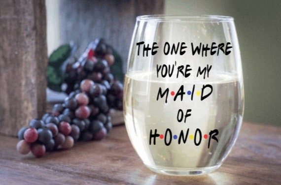 The one where you're my maid of honor gift, maid of honor proposal gift, Bridal Party gifts, Friends themed party gift, gift ideas
