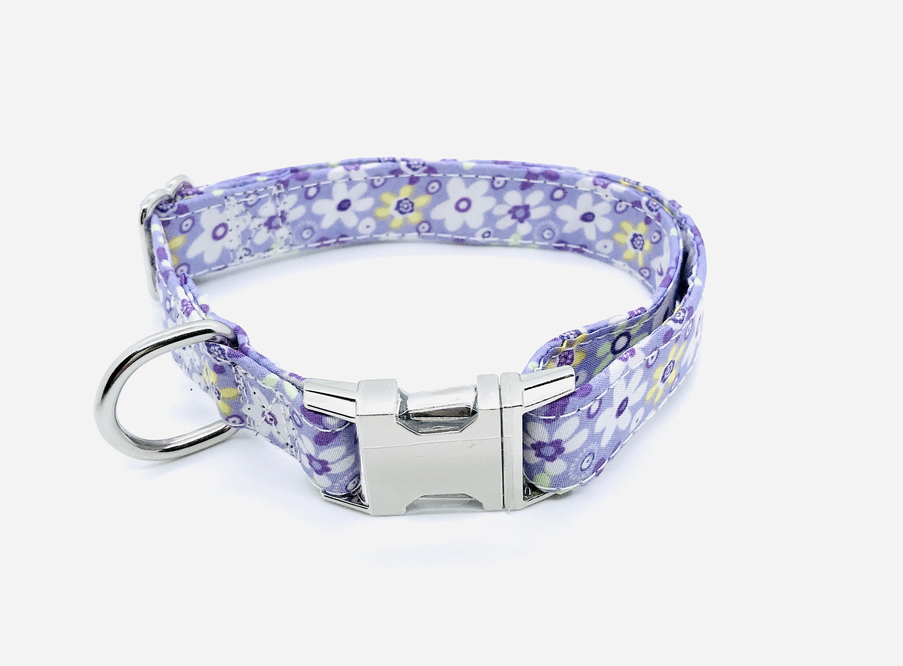 Purple Flower Dog Collar Etsy
