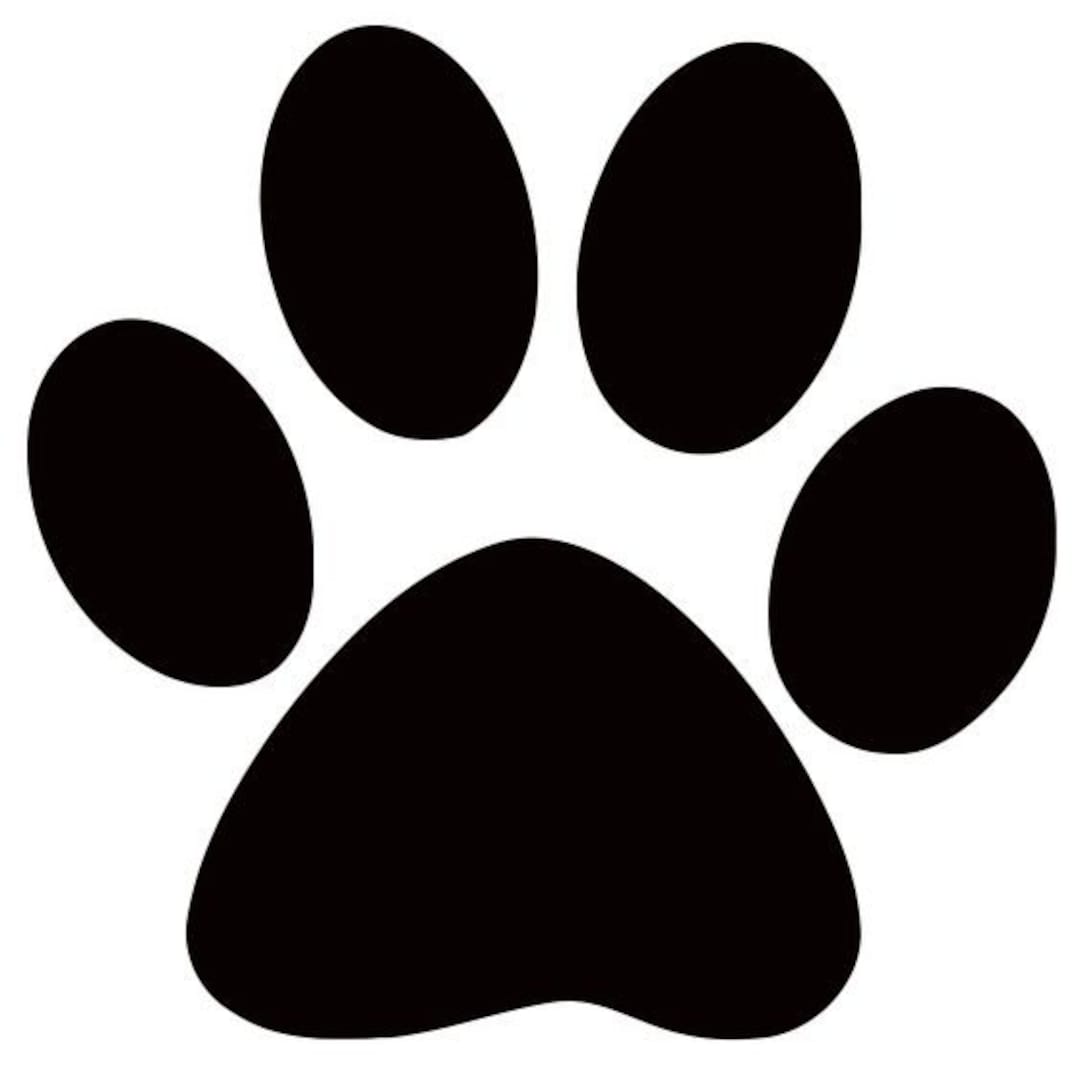 Dog Paw Print Clip Art Set, Ideal for Crafting or Card Making Download