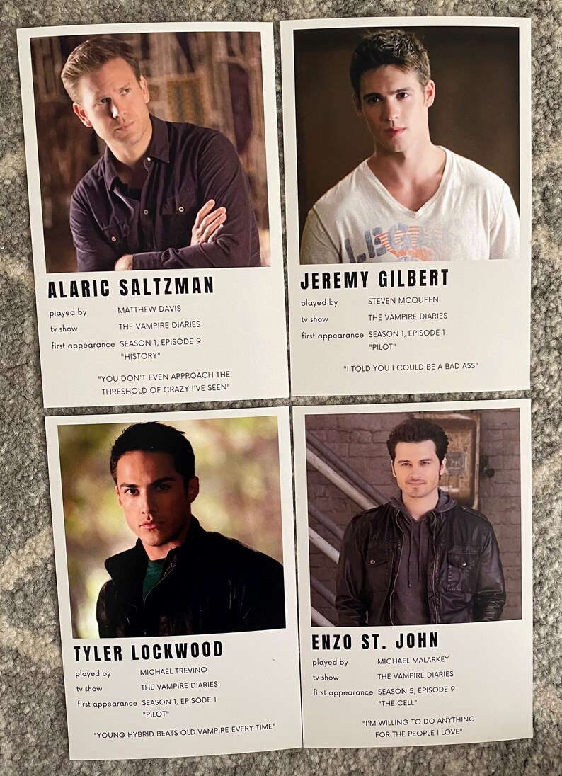 Minimalist Aesthetic The Vampire Diaries Poster Print Pack Etsy