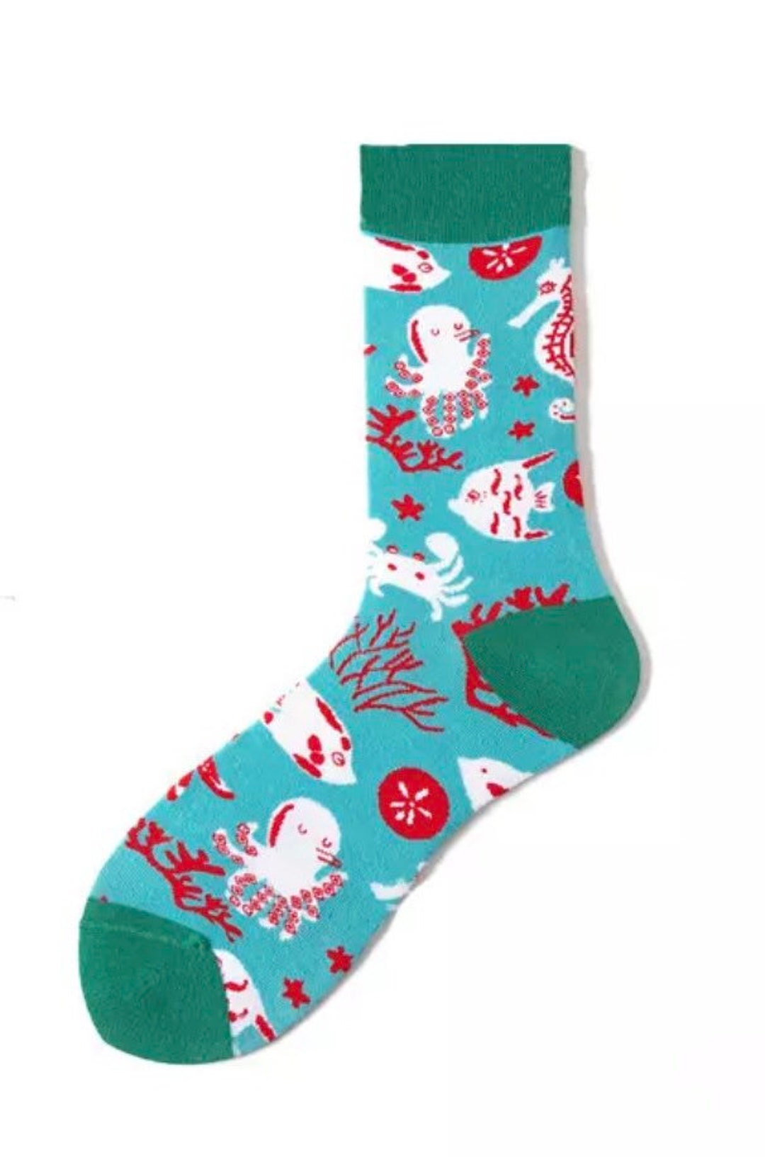 Ocean Socks Ocean Gifts Sea Life Socks Sea Life Gifts Etsy