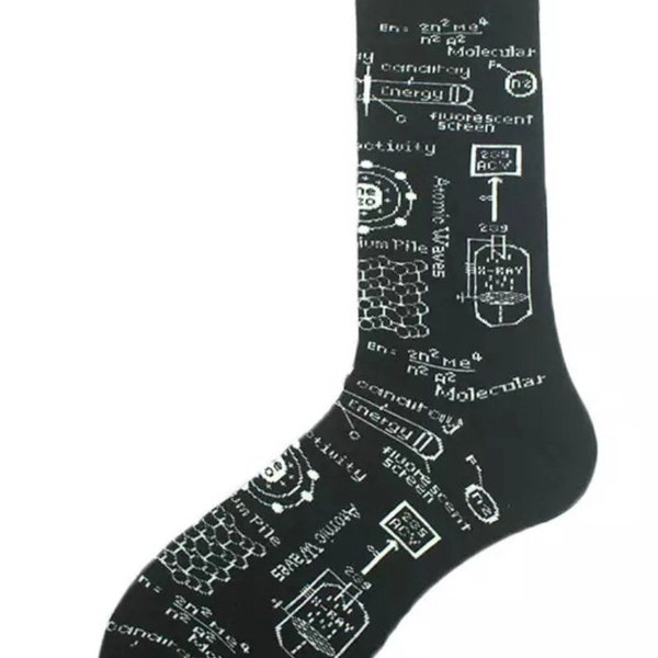 Nuclear Physics socks, physics gift, nuclear physics gift, physicist gift, math gift, science gift