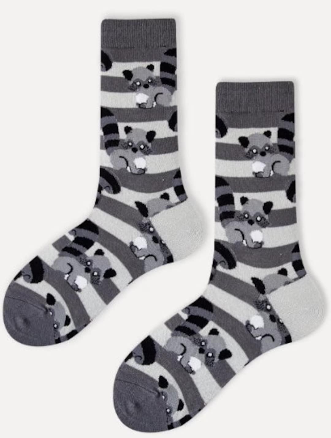 Raccoon Socks, Raccoon Gifts, Raccoon Stocking Stuffer, Cute Raccoon