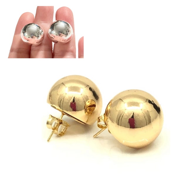 Gold Ball Earrings Shop Online Etsy