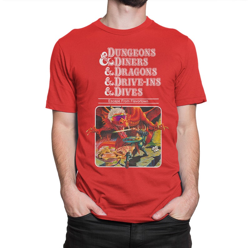 dungeons and dragons and diners and dives shirt