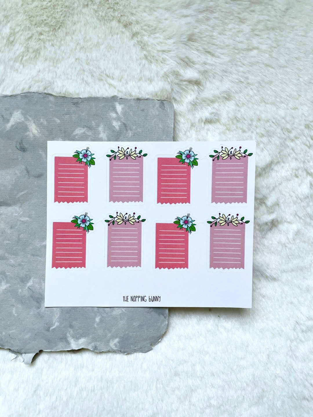 Floral Note Boxes Functional Planner Sticker Boxes Small Etsy UK