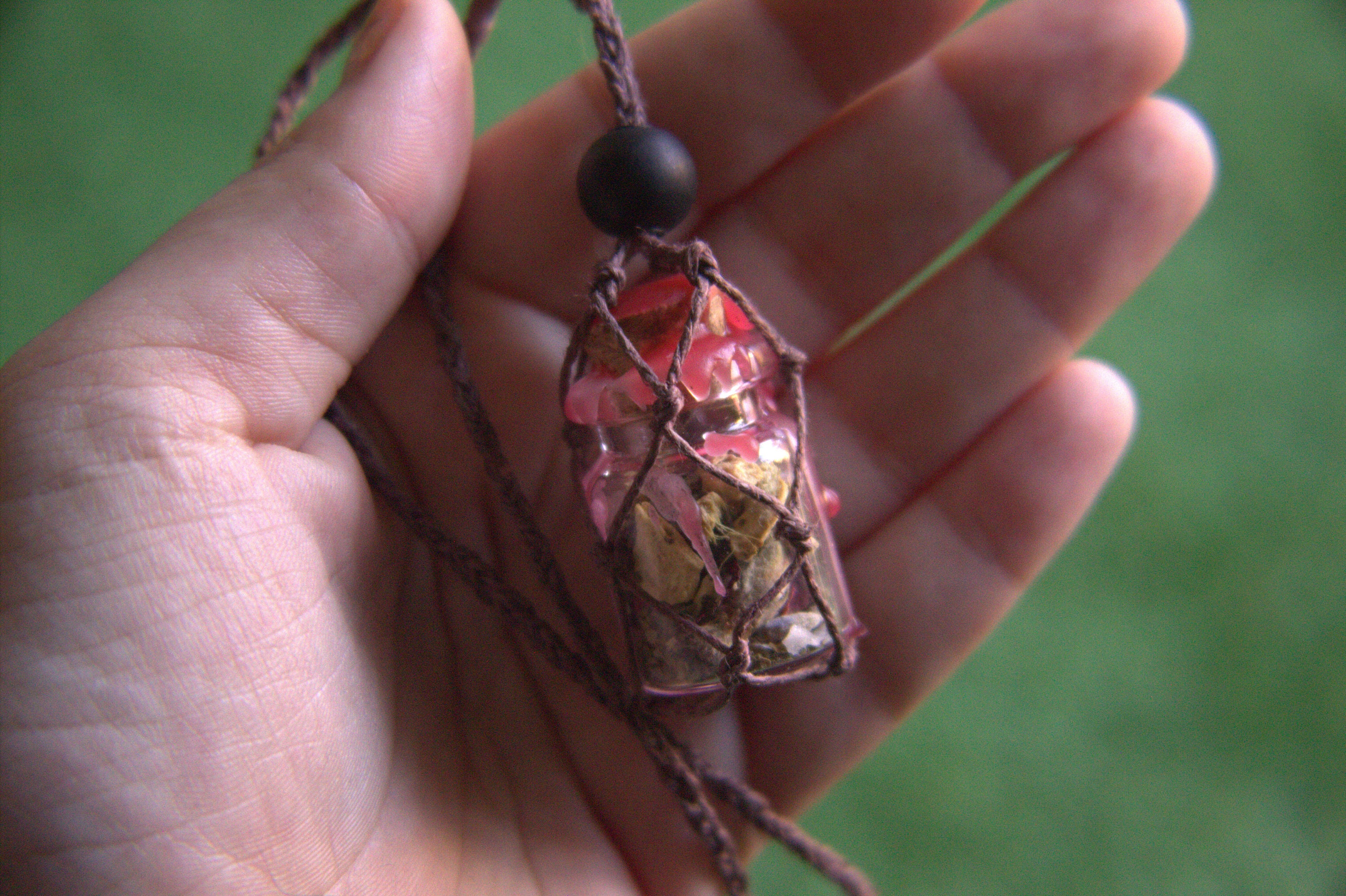 Mini Spell Jar Chord Wrapped Spell Jar Spell Jar Necklace | Etsy