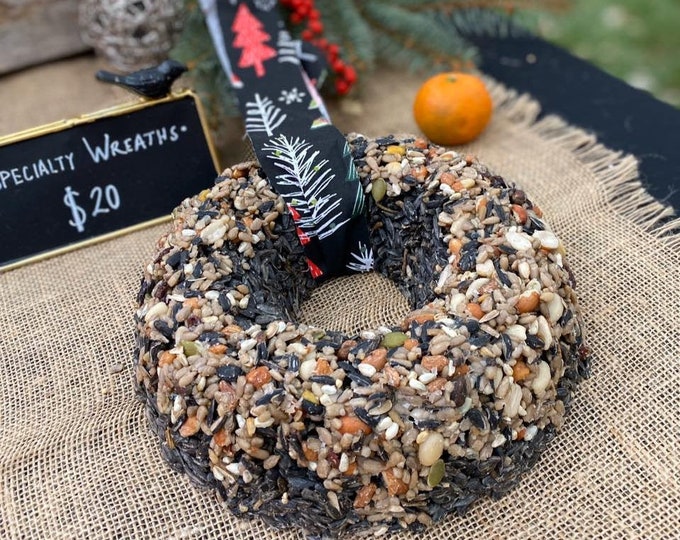Large Bird Seed Wreath - "Nuts n Berries"
