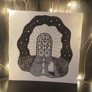 Carte postale "Fantôme au portail"