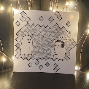 Postal “Fantasmas amantes de la música”