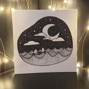 Carte postale "Fantôme sur un bateau"