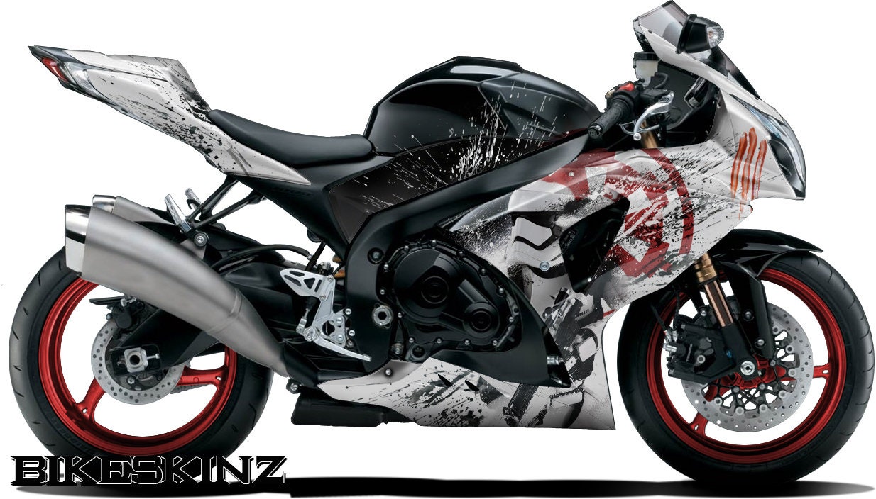 BIKESKINZ™ Snow Storm Trooper Motorcycle Vinyl Wrap