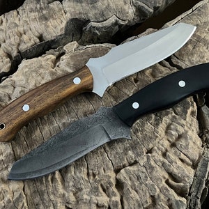 Handmade Carbon Steel Hunting Knife: Full Tang Bushcraft, Survival Knife