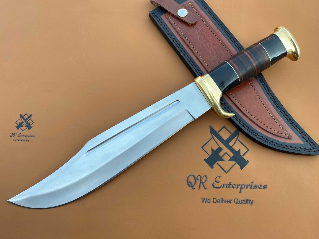 Bowie Knife, Custom Handmade Fixed Blade Crocodile Dundee Bowie Knife
