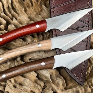  Cuchillo de caza de acero de Damasco hecho a mano, cuchillo de  hoja fija EDC de 11 pulgadas, ideal para desollar, acampar y al aire libre,  bushcraft, táctico, cuchillo de desollar