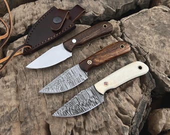 Handmade Damascus Pocket Knife, Custom Groomsmen Gift, Personalized Anniversary Gift for Him, Dad, Husband, Christmas Gifts for Men
