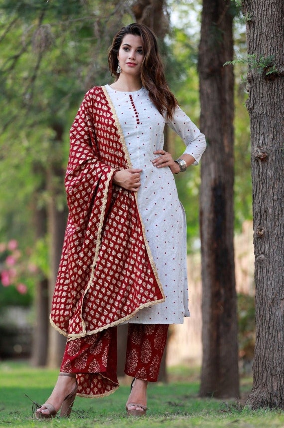Indian Beautiful Heavy Rayon Fabric Kurti With Pant and Free Etsy