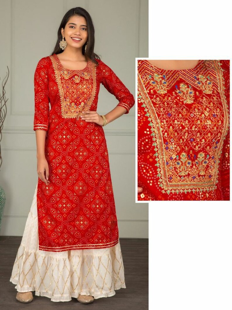 frock kurti with sharara