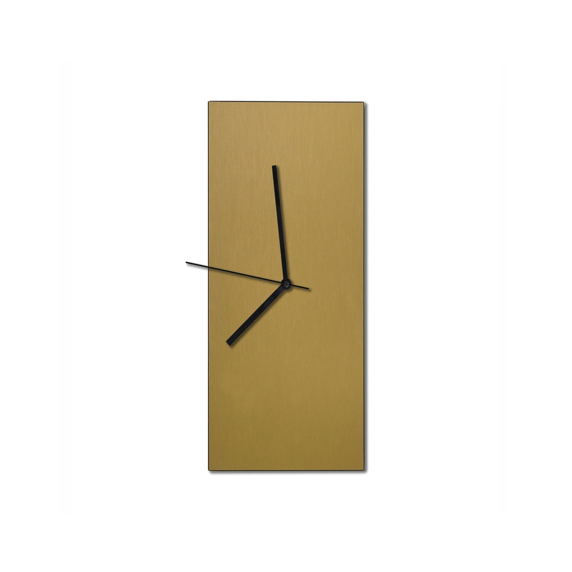 Rectangle golden wall clock Minimalist wall clock Gold clock Etsy