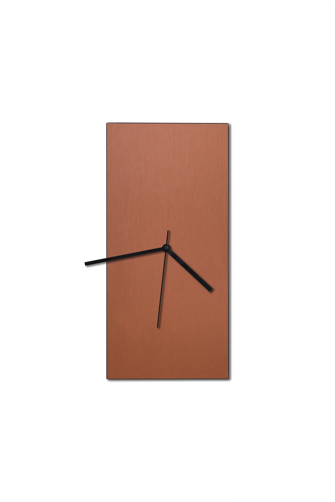 Rectangle golden wall clock Minimalist wall clock Gold clock Etsy