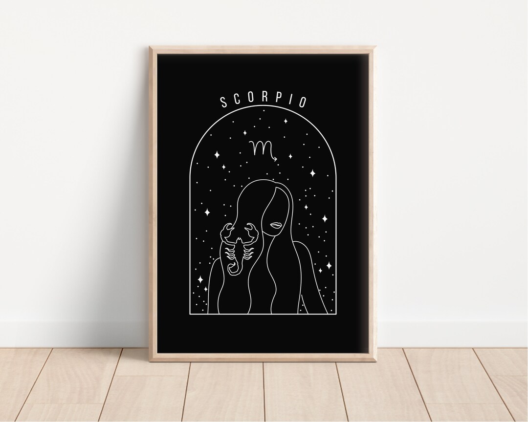 Scorpio Poster Printable Scorpio Zodiac Print Horoscope Star Sign ...