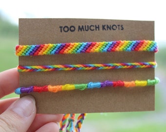 Rainbow set of bracelets