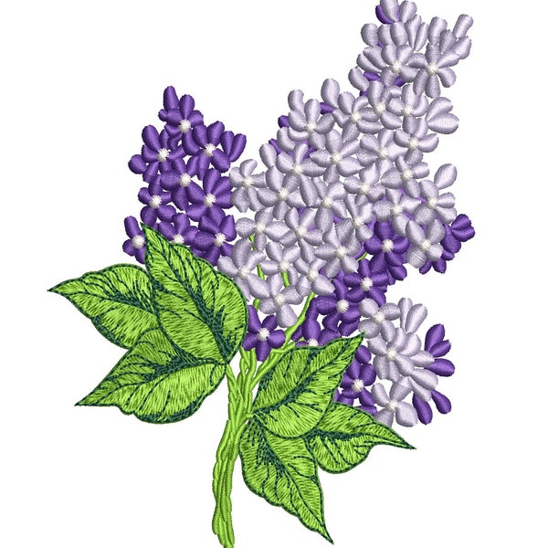 Embroidery Design: Spring Flowers Lilac