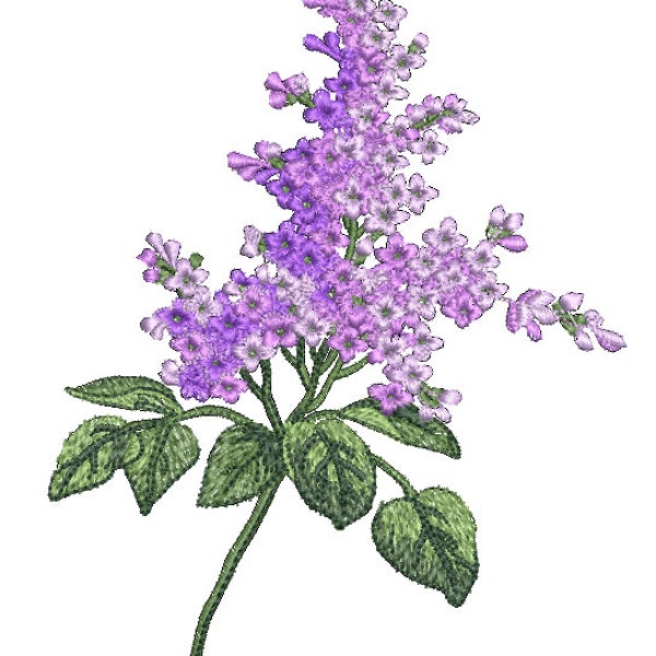 Embroidery Design: Lilac Spring Flower Branch