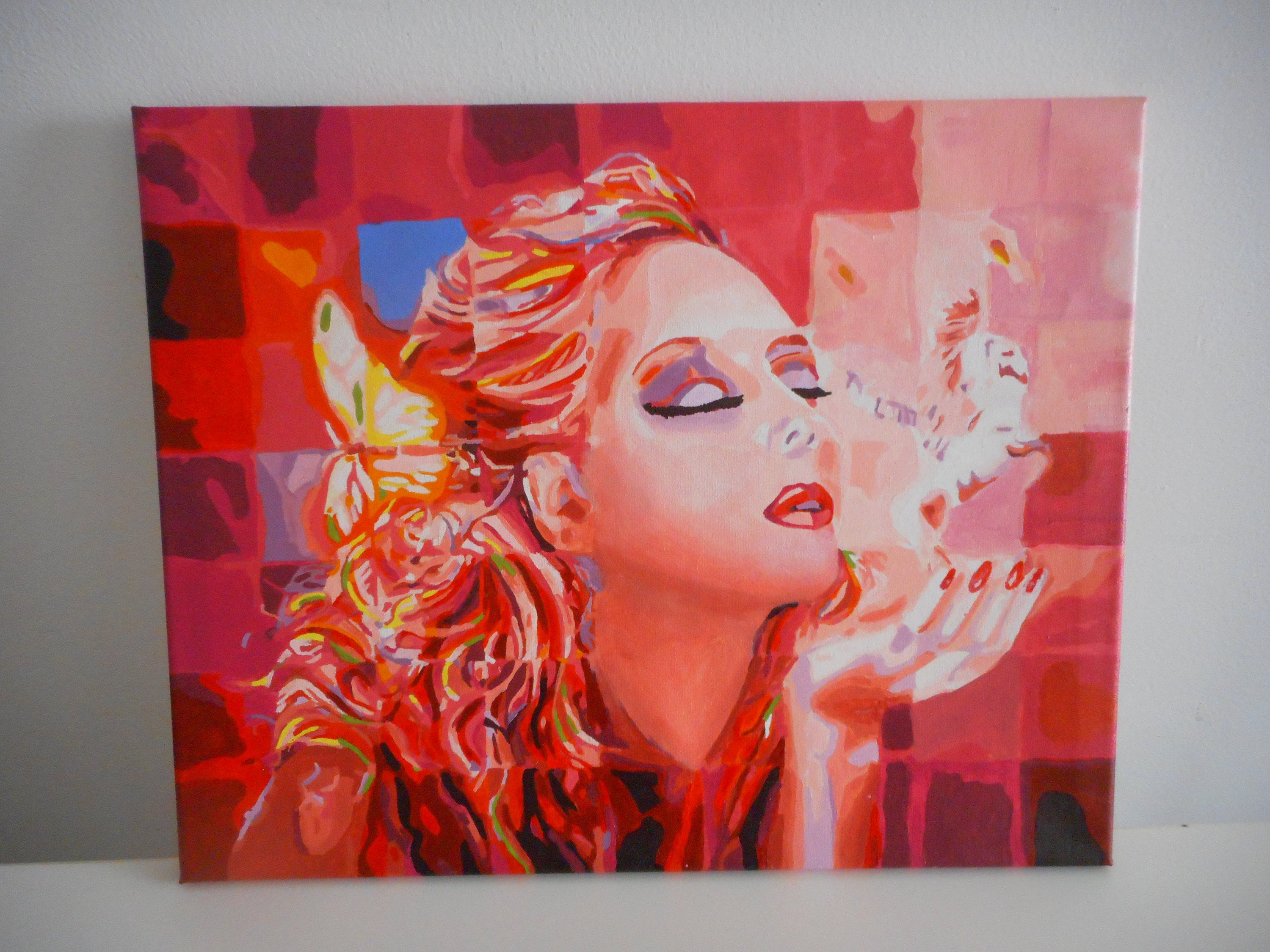 Tableau Femme Abstraite, Peinture Acrylique, Style Abstrait, Décoration Murale, Tableau De Femme, Et Cheval, Tableaux