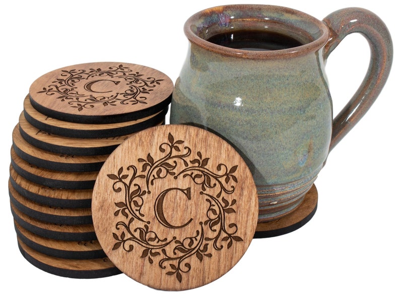 Monogram Custom Custom Custom Beer Coasters Múltiples Etsy España