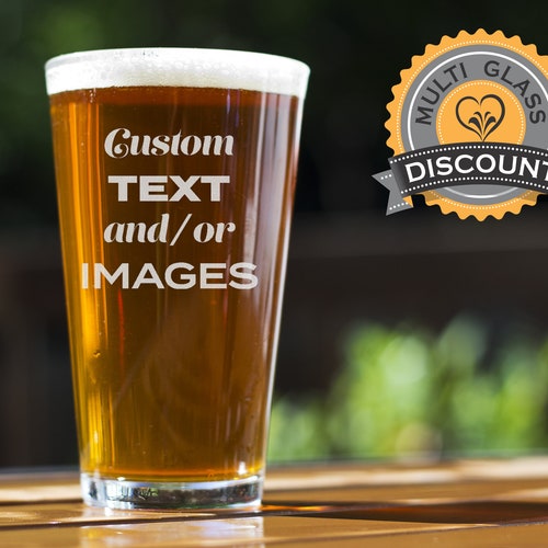 Custom Pint Glass Laser Engraved Beer Glasses Personalized Etsy Australia