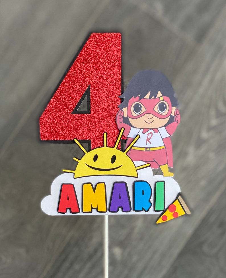 Ryans world personalised cake topper Etsy