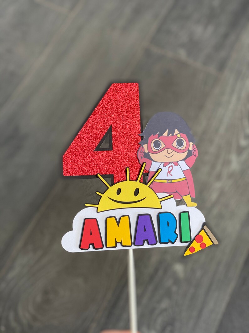 Ryans world personalised cake topper Etsy