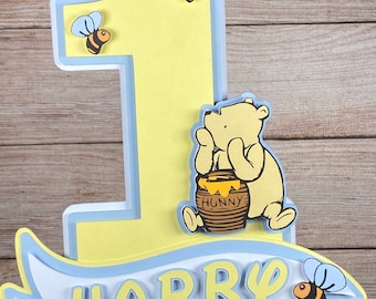 Classic Winnie the Pooh Personalised Cake Topper