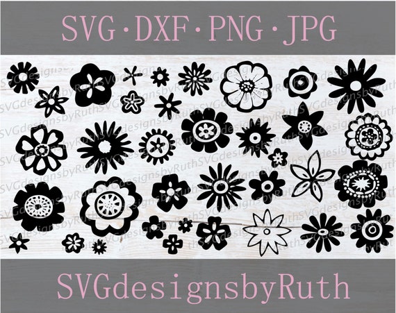 Flower Bundle SVG File SVG Cutting File Designs Cricut File | Etsy