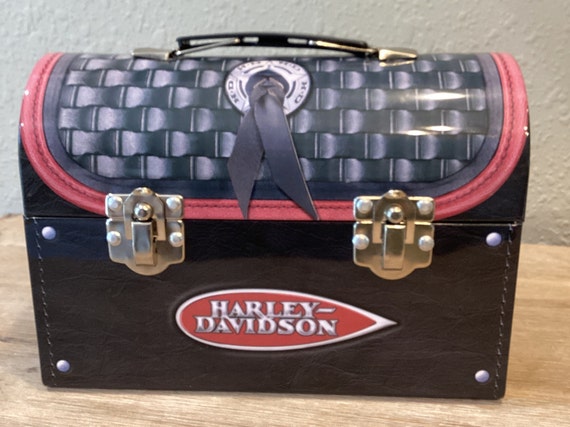 Harley Davidson Metal Saddlebag Lunchbox - image 1