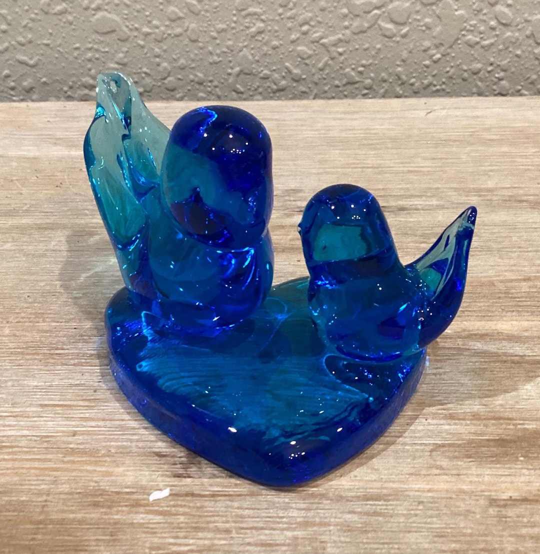 Bluebird of Happiness Glass Figurine Terra Studios Made in USA - Etsy