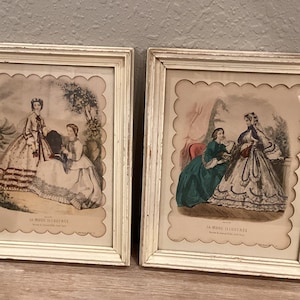 Vintage Pair of La Mode Illustree Prints