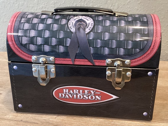 Harley Davidson Metal Saddlebag Lunchbox - image 6