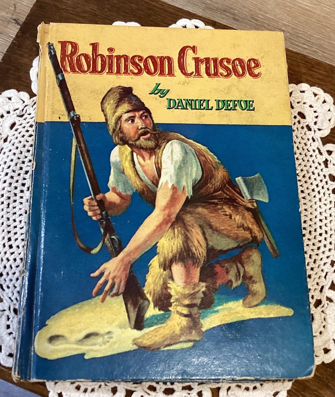 Vintage Book Robinson Crusoe by Daniel Defoe 1955 - Etsy