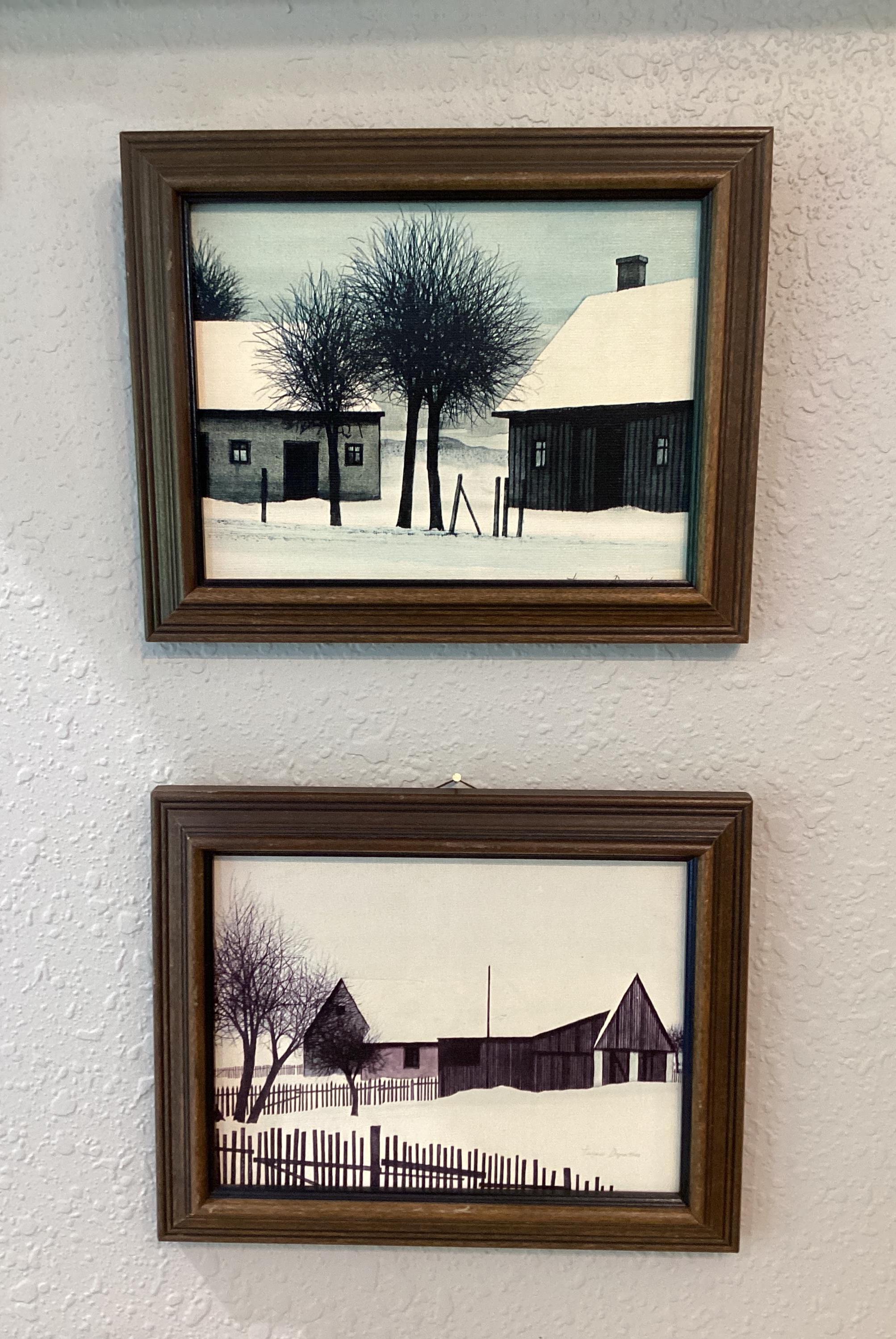 版画 Jacques Deperthes LitchfieldGClithograph Vintage Winter Wonderland Landscape Jacques Deperthes