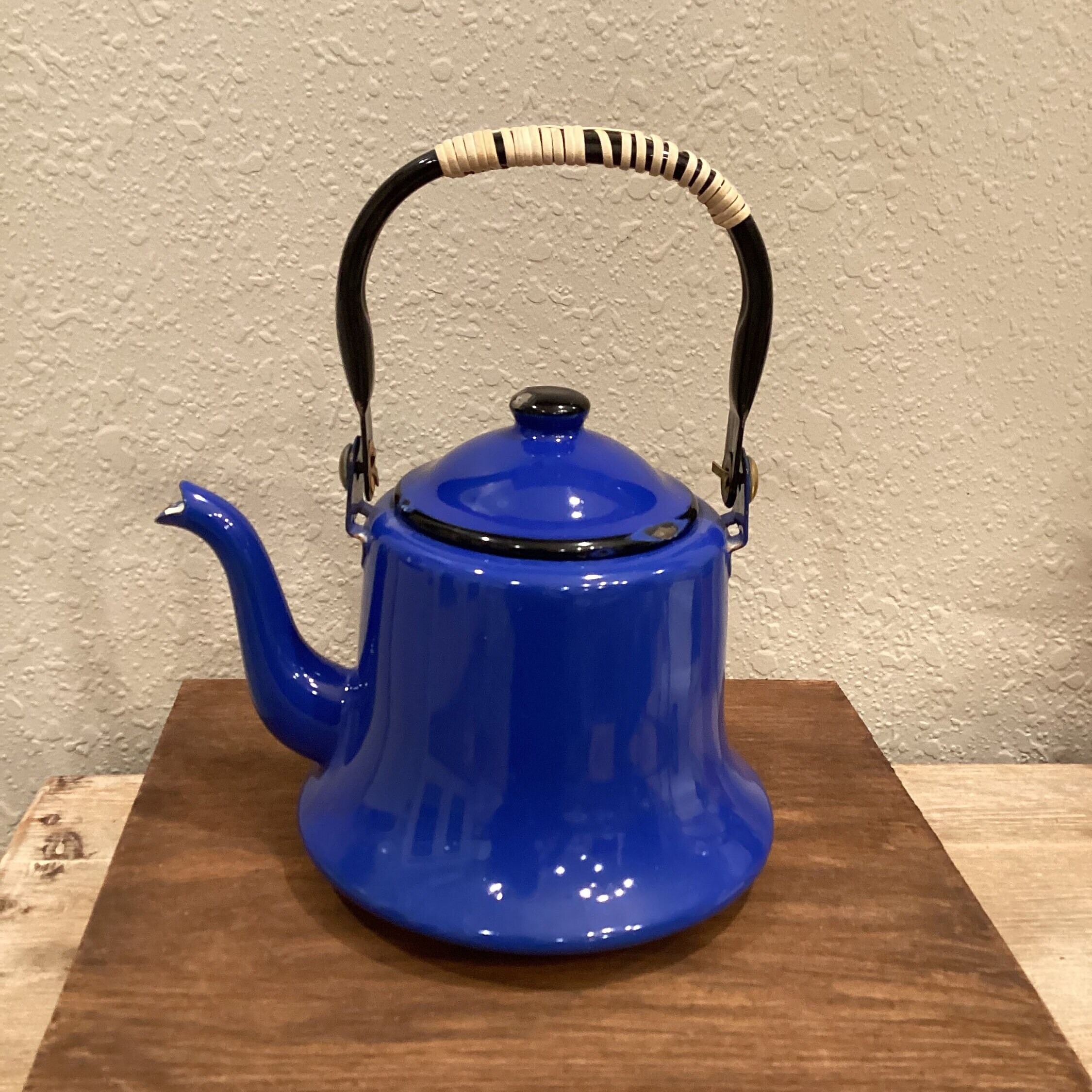 Electric Kettle Blue Enamel Tea Kettle Kitchen Ceramic Enameled