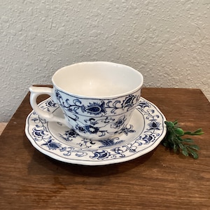 Vintage Double Phoenix Ming Tree Ironstone Cup and Saucer Japan