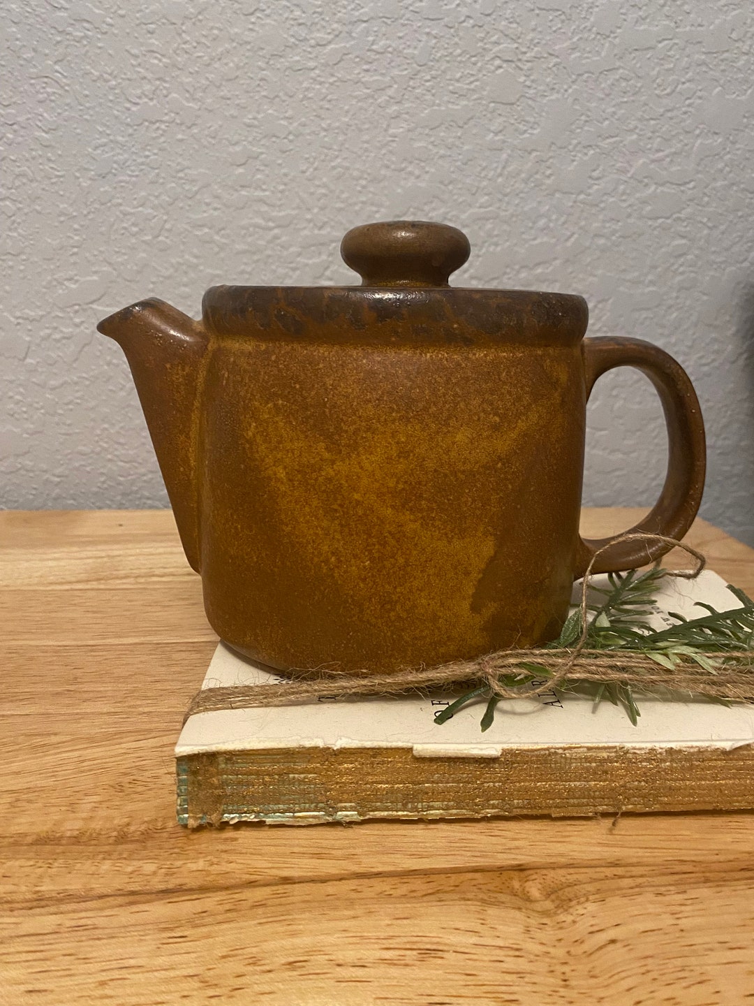 Vintage Mccoy 1418 Stoneware Teapot Etsy