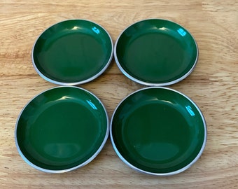 Emalox Green Coaster Small Plate Set