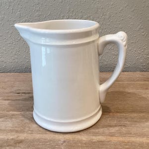 Homer Laughlin White Ironstone Pitcher