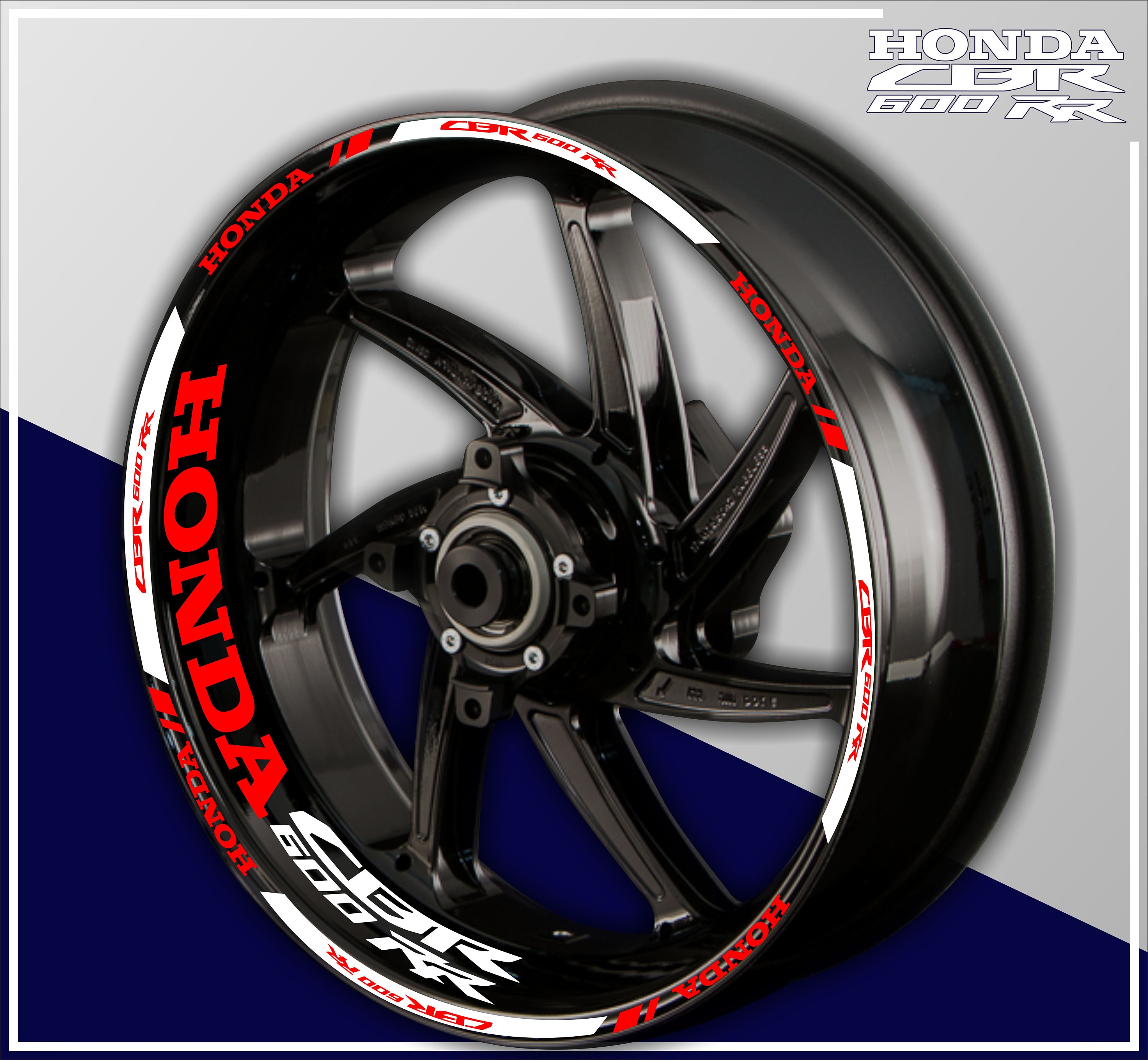 Motorcycle rim stickers HONDA CBR 600 RR wheel decals tape Etsy