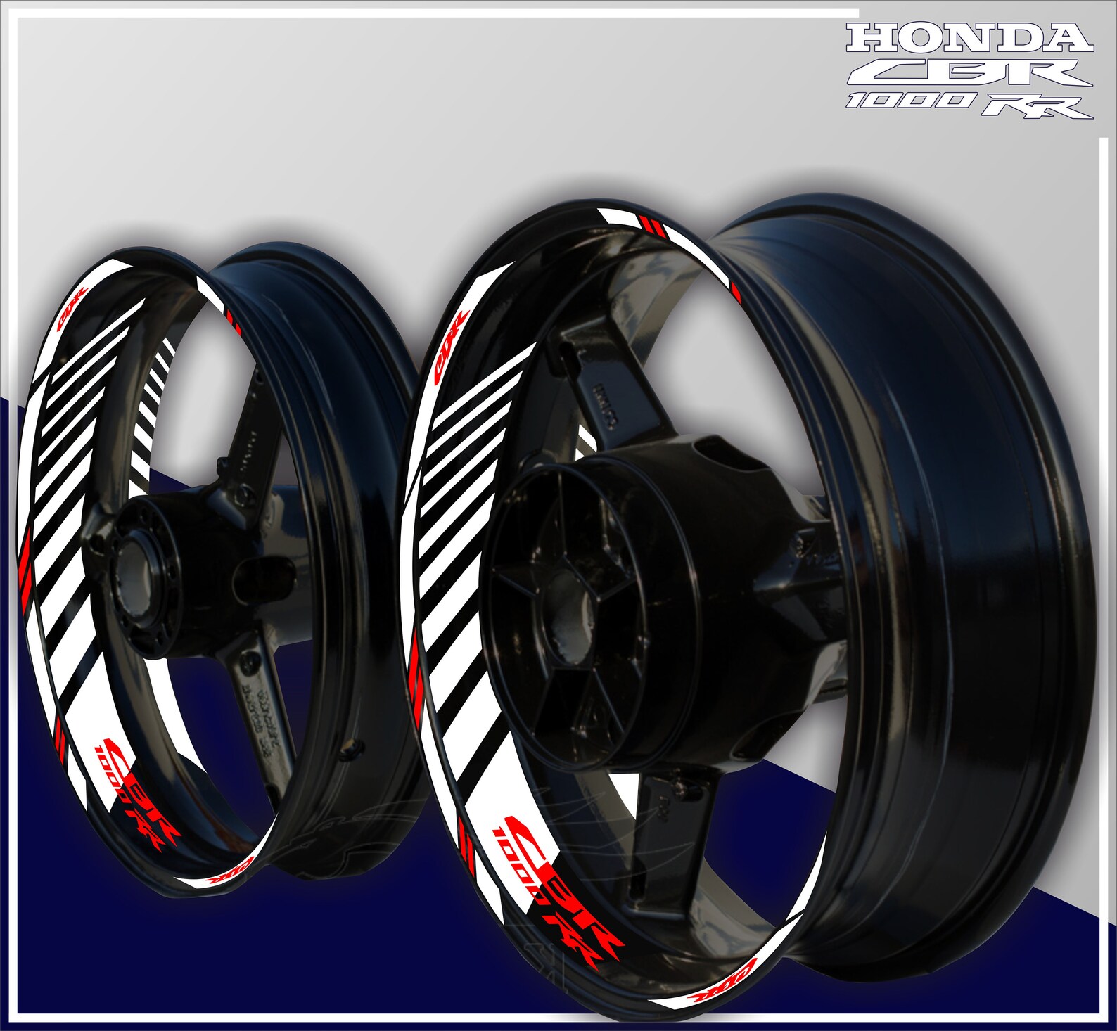 Motorcycle kit stickers HONDA CBR 1000 RR wheel decals tape Etsy
